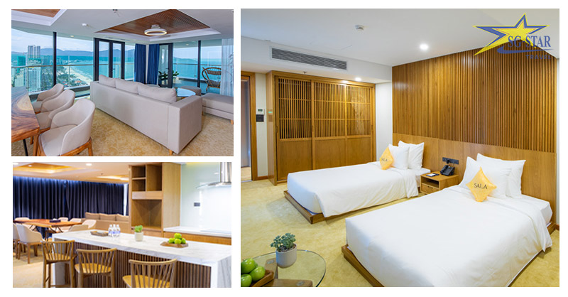 Khách sạn Sala Đà Nẵng- Khách Sạn 4* Đẳng Cấp Gần Biển | Saigon Star Travel Căn hộ với diện tích lớn là nơi được gia đình hoặc nhóm bạn lựa chọn khi nghỉ dưỡng ở Đà Nẵng