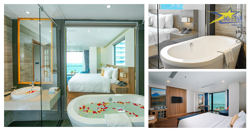 Khách sạn Sala Đà Nẵng- Khách Sạn 4* Đẳng Cấp Gần Biển | Saigon Star Travel Phòng Junior Suite có ban công hướng biển- khách sạn Sala Đà Nẵng