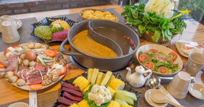 Khám phá du lịch Tà Đùng - Đà Lạt giá rẻ | Saigon Star Travel Thưởng thức thực đơn buffet rau không giới hạn