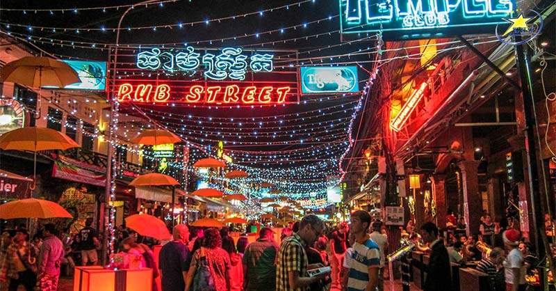Tour Du Lịch Campuchia Siem Reap - Phnom Penh 4 Ngày 3 Đêm Từ TP.HCM | Saigon Star Travel Khám phá Thành phố Siem Reap về đêm