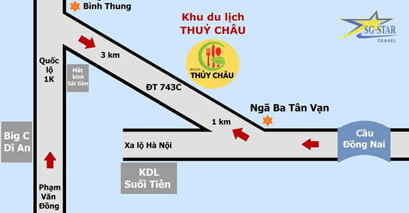 Bản đồ du lịch sinh thái Thủy Châu Bình Dương