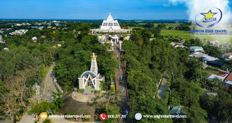 Khung cảnh Đức Mẹ Trà Kiệu trên cao