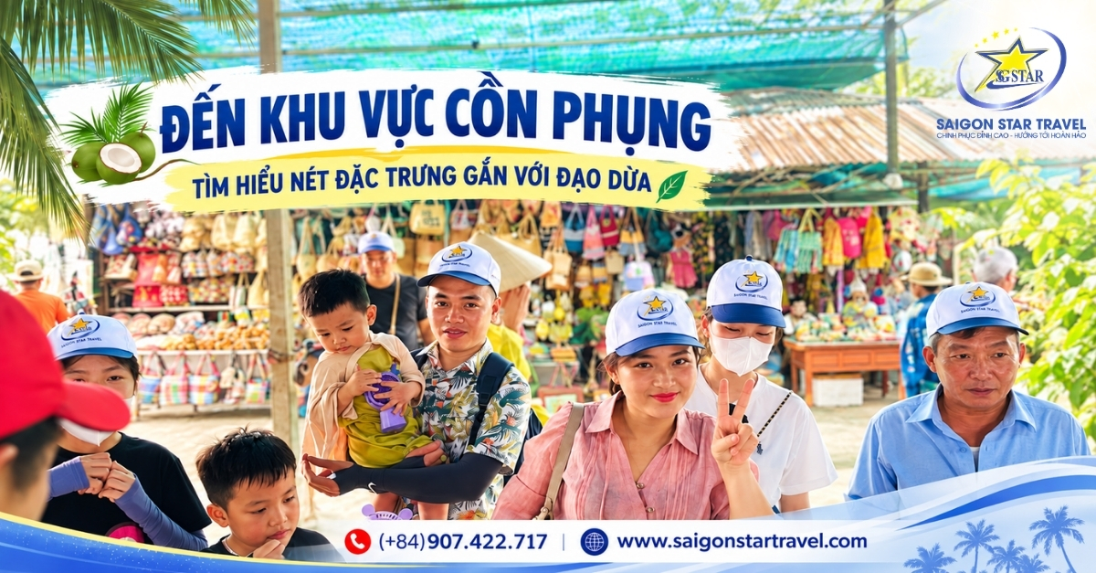 Khu vực Cồn Phụng tìm hiểu nét đặc trưng gắn với Đạo Dừa