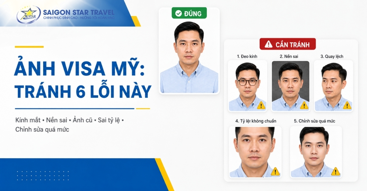 Lỗi thường gặp khi chụp ảnh Visa Mỹ