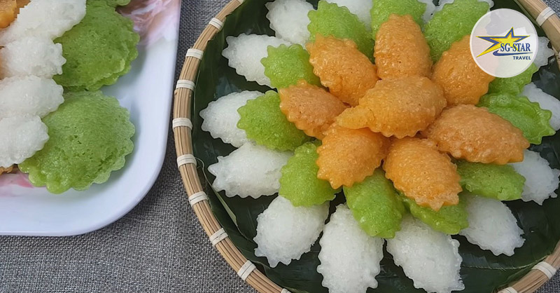 Mẹt bánh bò nhiều màu sắc hấp dẫn tại Nam Bộ Mẹt bánh bò nhiều màu sắc hấp dẫn tại Nam Bộ