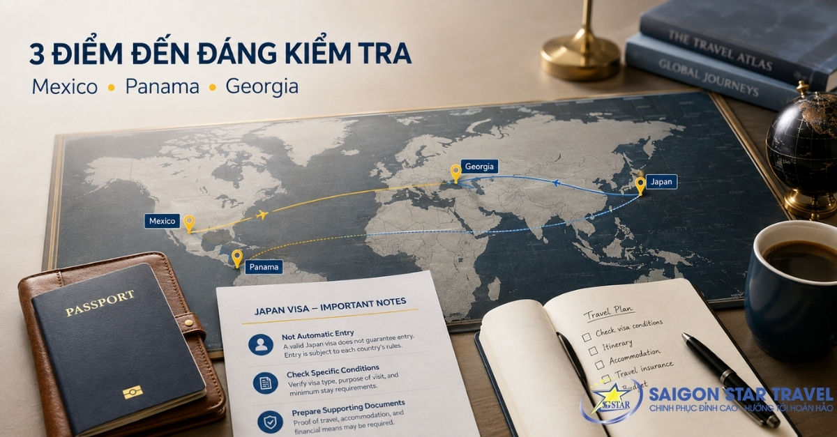 Mexico Panama Georgia và điều kiện nhập cảnh khi có Visa Nhật Bản