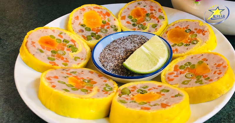 Chả Ngũ Sắc Hấp Dẫn Cho Mâm Cơm Ngày Tết và dùng để đãi khách cũng rất đẹp mắt