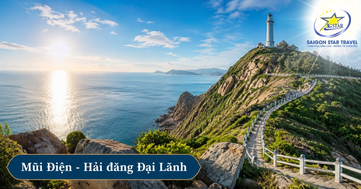 Mũi Điện Hải đăng Đại Lãnh Phú Yên trong tour liên tuyến