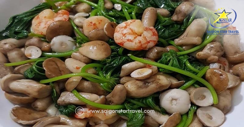 Tìm hiểu về nấm tràm Phú Quốc | Saigon Star Travel Nấm tràm xào tỏi