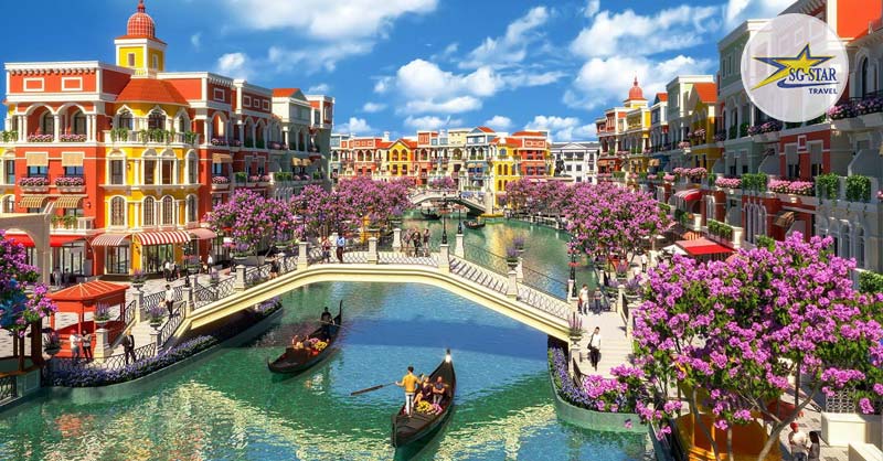 Chợ Đêm Dinh Cậu Phú Quốc - Thiên Đường Dành Cho Các Tín Đồ Ẩm Thực | Saigon Star Travel Ngắm nhìn hình ảnh châu Âu thu nhỏ trên con thuyền gondola