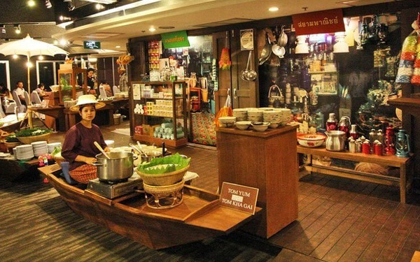 Ngắm trọn Bangkok tại tòa nhà 86 tầng Baiyoke Sky | Saigon Star Travel Cách bài trí giống như trên các chợ nổi tại Thái Lan