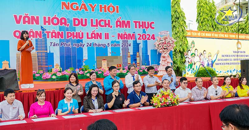 Saigon Star Travel tham dự Ngày Hội Văn hoá - Du lịch - Ẩm thực Quận Tân Phú Lần 2 năm 2024 | Saigon Star Travel ngay hoi vh dl at quan tan phu lan 2 2024 ky ket hop tac giua cac don vi 2