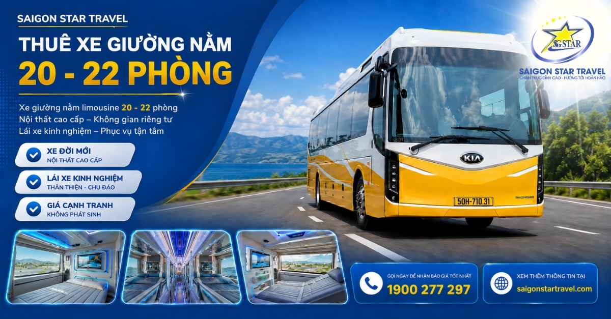 Xe limousine phòng nằm tại TpHCM phù hợp khách cần riêng tư