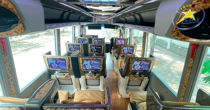 Cho Thuê Xe Limousine 16 Chỗ Tại TpHCM | Saigon Star Travel noi-that-xe-limousine-16-cho-tphcm