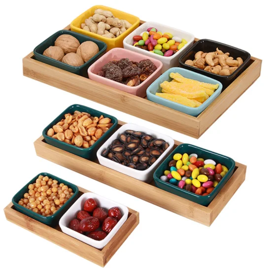 Đĩa bánh kẹo cao ốc Bắc Âu đồ ăn nhanh ăn nhẹ ở biển bánh bao ăn vặt làm từ  đá số lượng lớn Division Ceramic fruit sấy khô - Trung Quốc