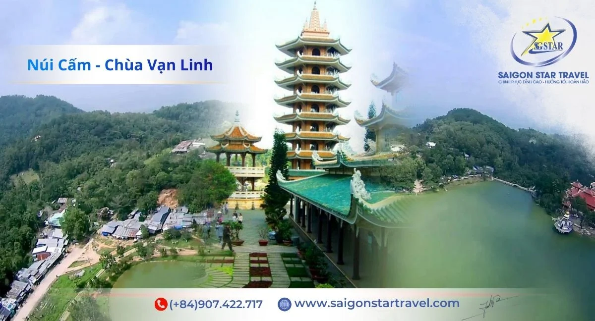 Núi Cấm Chùa Vạn Linh trong tour Châu Đốc 2 ngày 1 đêm từ TPHCM