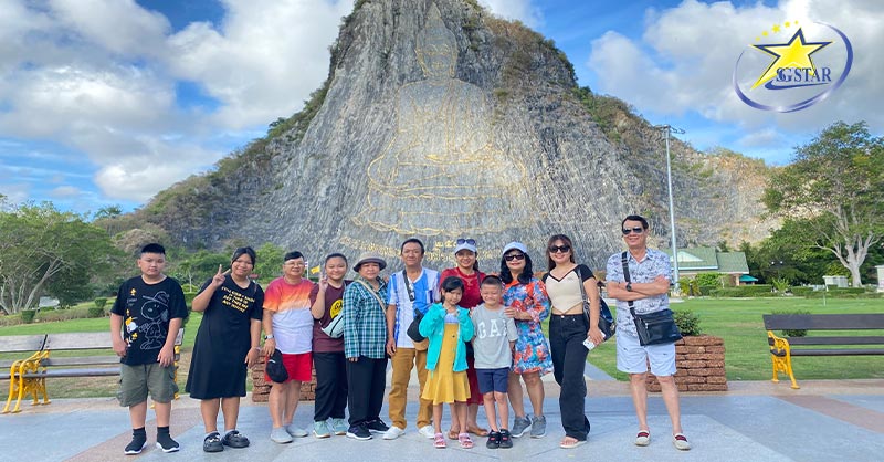 Trân Bảo Phật Sơn - Tượng Phật Lớn Dát Vàng Đẹp Như Tranh Vẽ Tại Pattaya | Saigon Star Travel nui phat vang khao chi chan 2