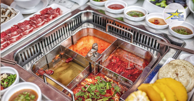 Phần lẩu bốn ngăn bestseller tại nhà hàng lẩu Mà La đà lạt tết 