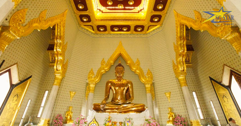 Review du lịch Thái Lan: chùa Phật Vàng Wat Traimit | Saigon Star Travel Tượng phật vàng Thái Lan