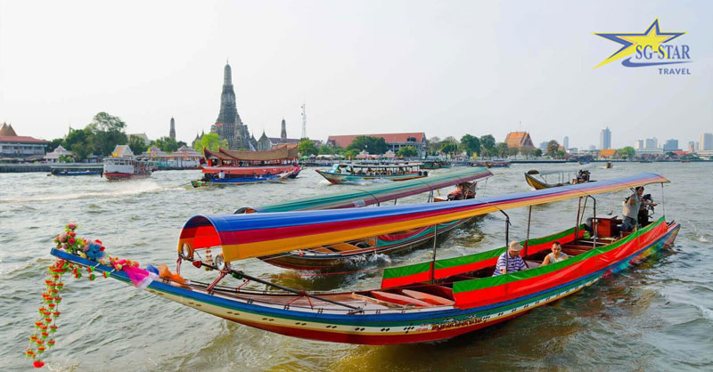 Review du lịch Thái Lan: Sông Chao Phraya | Saigon Star Travel Trải nghiệm thuyền đuôi dài Klong