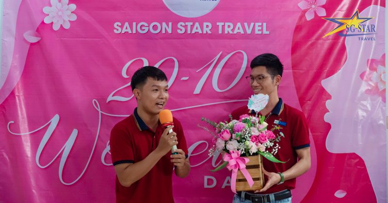 Saigon Star Travel Tổ Chức Cuộc Thi Cắm Hoa Chào Mừng Ngày 20.10 | Saigon Star Travel Thành quả và phần thuyết trình của PKD 4