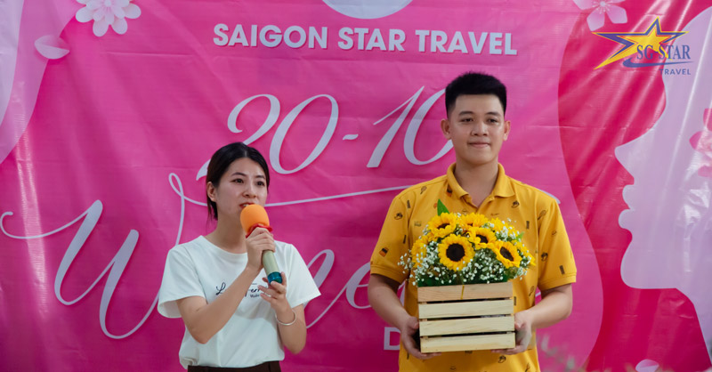 Saigon Star Travel Tổ Chức Cuộc Thi Cắm Hoa Chào Mừng Ngày 20.10 | Saigon Star Travel Thành quả và phần thuyết trình của PKD 5