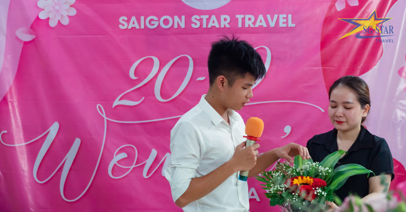 Saigon Star Travel Tổ Chức Cuộc Thi Cắm Hoa Chào Mừng Ngày 20.10 | Saigon Star Travel Thành quả và phần thuyết trình của PKD 3