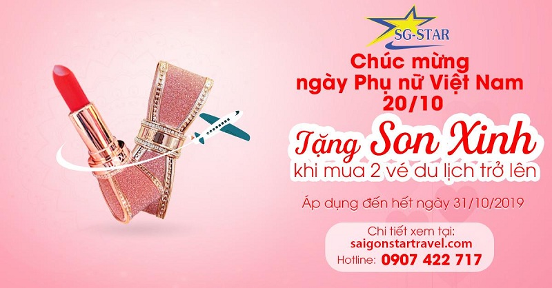 Saigon Star Travel tri ân Khách hàng nhân dịp Ngày Phụ nữ Việt Nam 20/10 | Saigon Star Travel saigon-star-travel-tri-an-khach-hang-nhan-dip-ngay-phu-nu-viet-nam-20-10