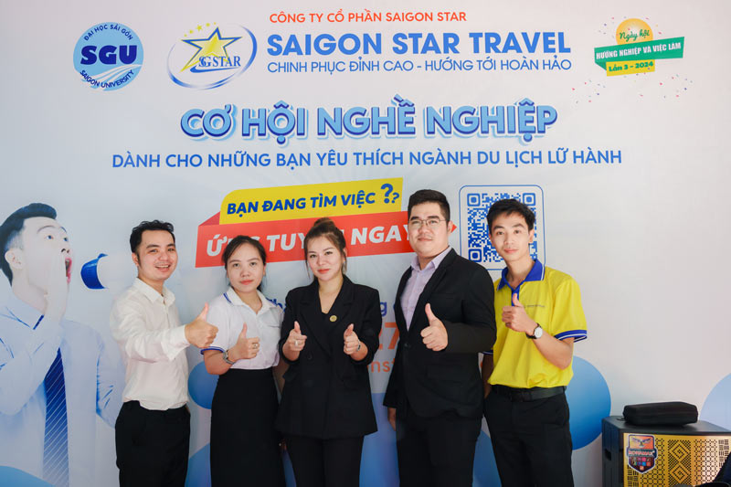 Saigon Star đồng hành cùng Đại Học Sài Gòn tại Ngày Hội Việc Làm - Lần 3 2024 | Saigon Star Travel saigon star travel trong ngay hoi viec lam lan 3 2024 tai sgu nhan su sgs tai quay tuyen dung