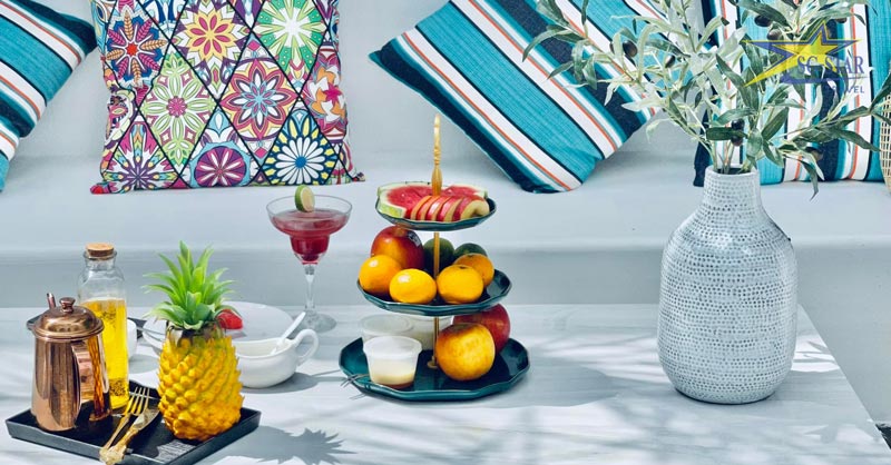 Santoni Homestay Vũng Tàu - Check in "tiểu Hy Lạp trong mơ" | Saigon Star Travel Trái cây trưng bày đẹp mắt ở homestay