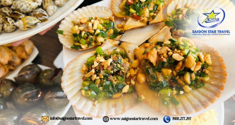 Sò Điệp nướng mỡ hành