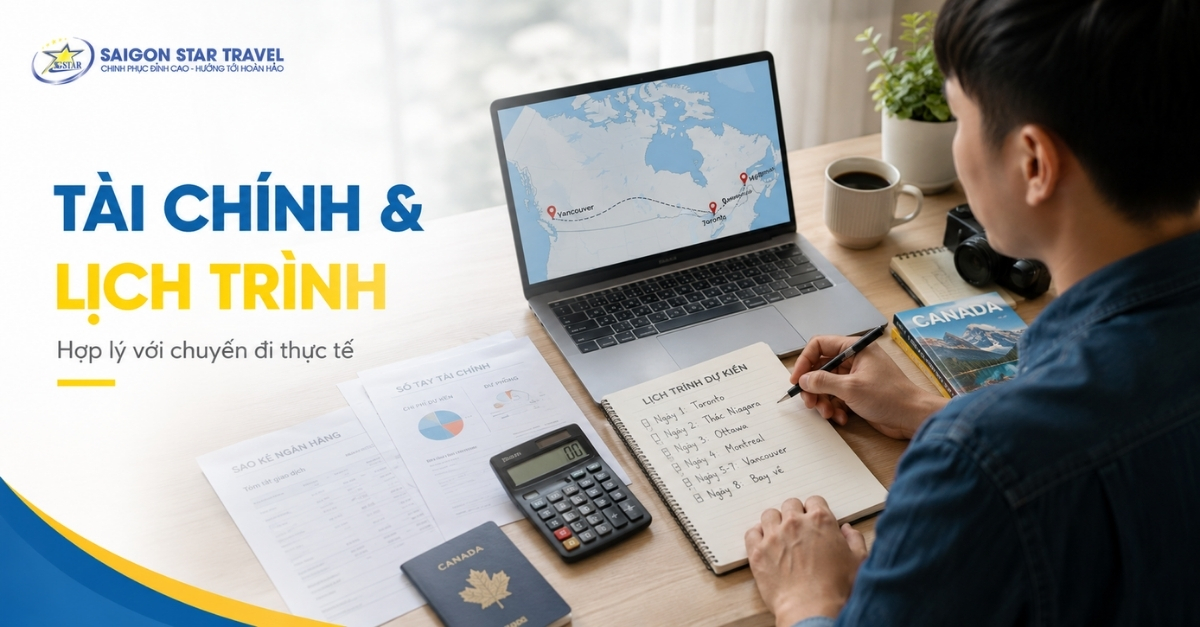 Tài chính và lịch trình khi xin Visa du lịch Canada