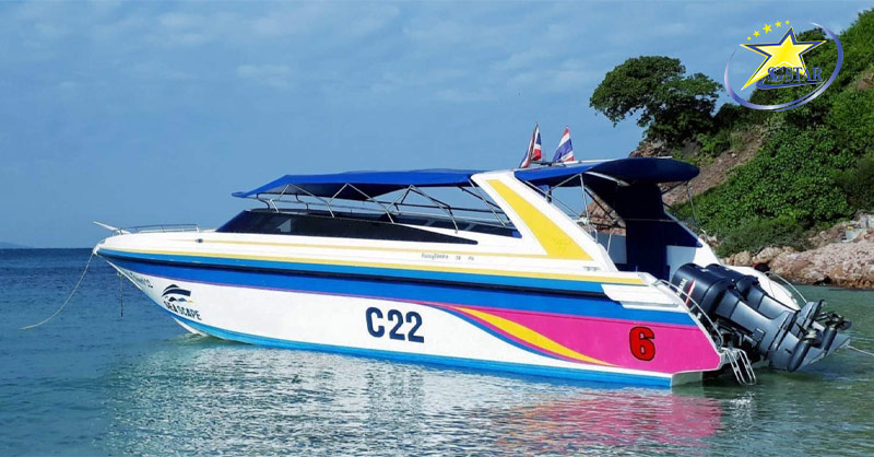 Đảo San Hô Koh Larn – Thiên Đường Biển Đảo Ở Pattaya | Saigon Star Travel Tàu cao tốc trong chuyến du lịch ghé thăm đảo san hô Koh Larn