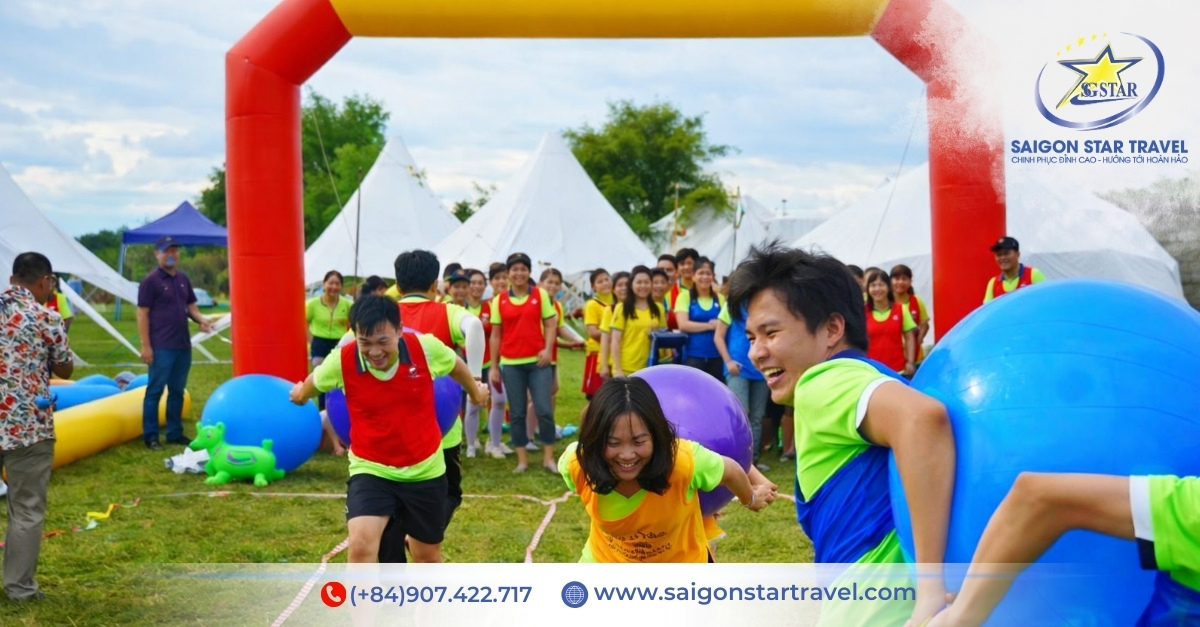 Tham gia hoạt động team building tại Hồ Dầu Tiếng - Tour Cắm trại Hồ Dầu Tiếng 2n1đ