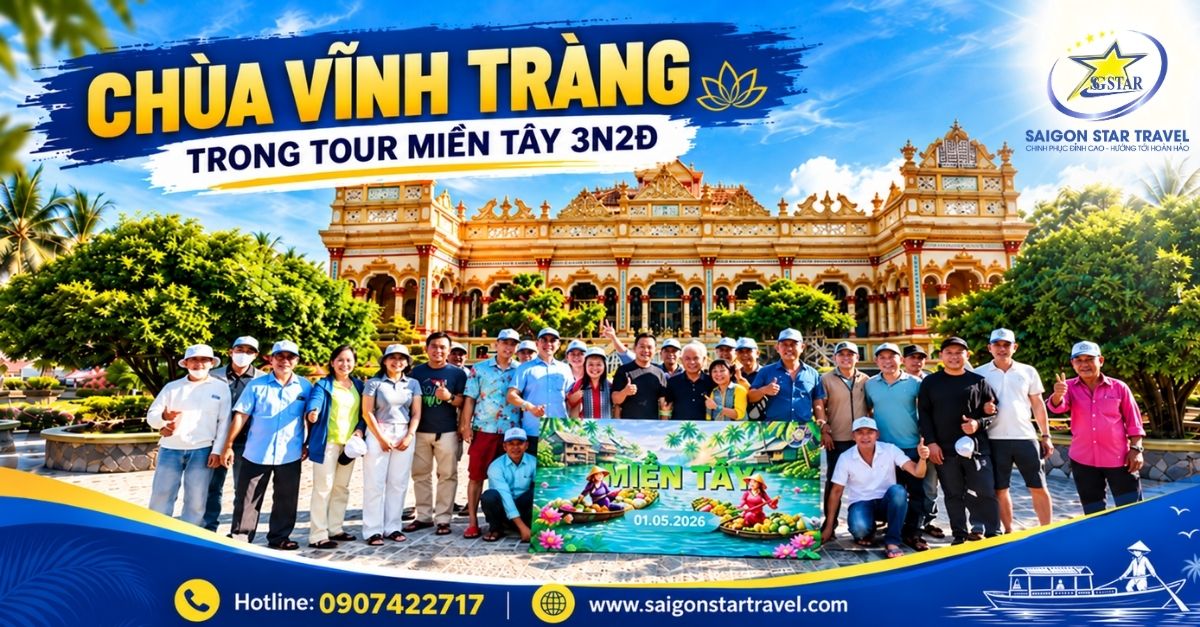 Tham quan Chùa Vĩnh Tràng trong hành trình tour miền Tây 3n2đ