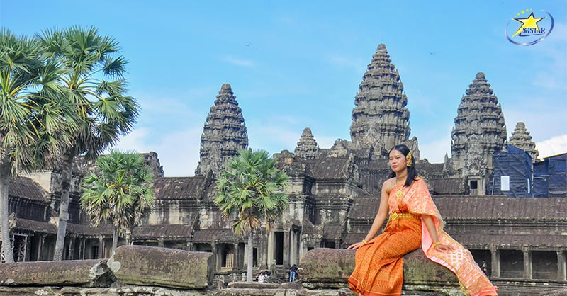 Tour Du Lịch Campuchia Tết Dương Lịch 4 Ngày 3 Đêm | SIEMRIEP - 3 BUFFET - APSARA SHOW | Saigon Star Travel tham quan den angkor wat