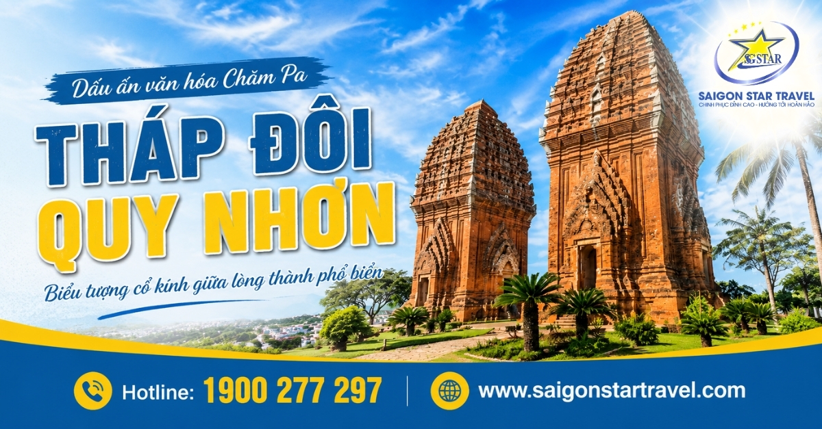 Tháp Đôi Quy Nhơn - Tour Quy Nhơn 3 ngày 2 đêm