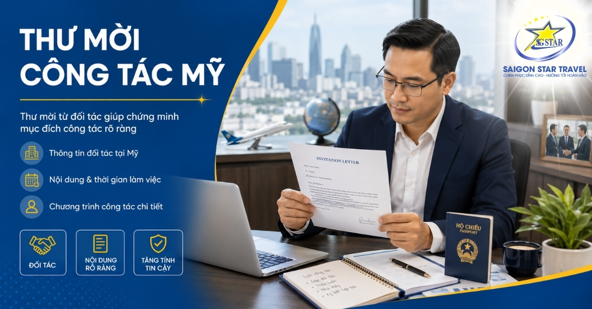 Thư mời công tác Mỹ từ đối tác