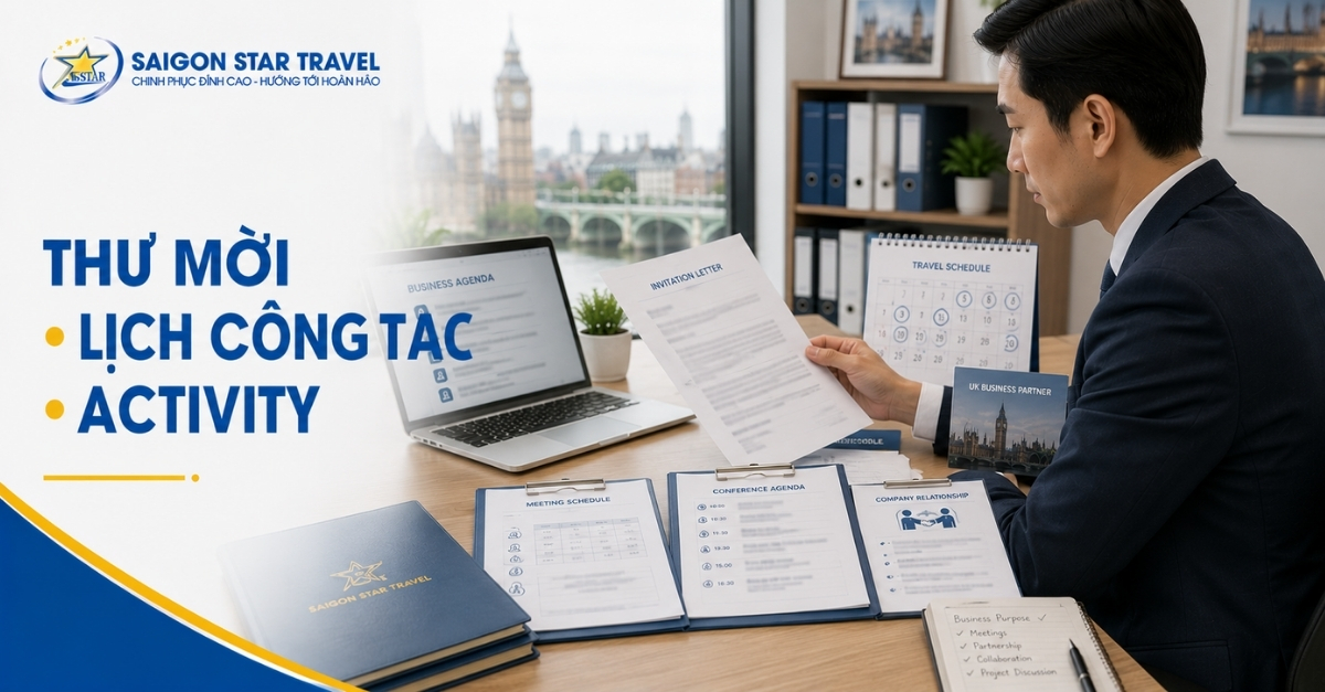 Thư mời đối tác và lịch công tác trong hồ sơ Visa Anh Quốc