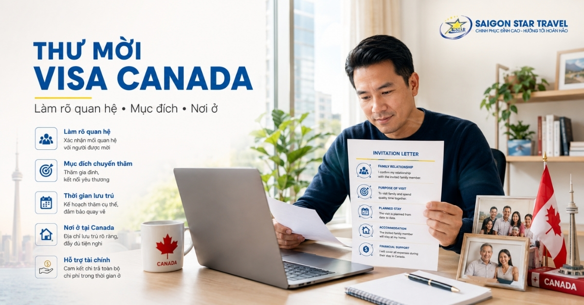 Thư mời Visa thăm thân Canada cần thể hiện đúng thông tin