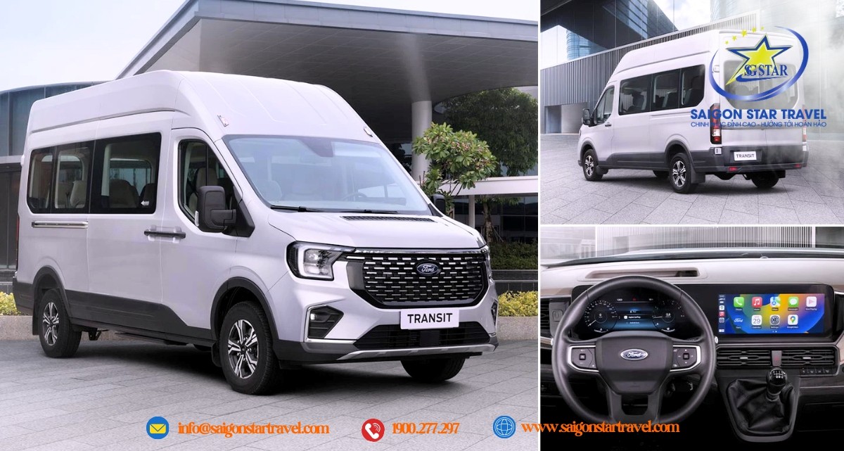 Xe 16 chỗ Ford Transit 2025 | Thuê xe 16 chỗ tại TpHCM