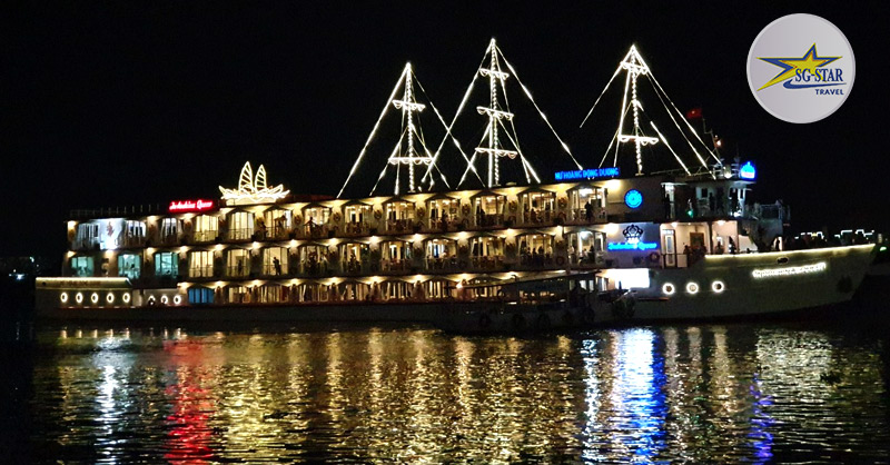 Du ngoạn và thưởng thức bữa tối sang trọng trên du thuyền Indochina Queen du thuyền Indochina Queen