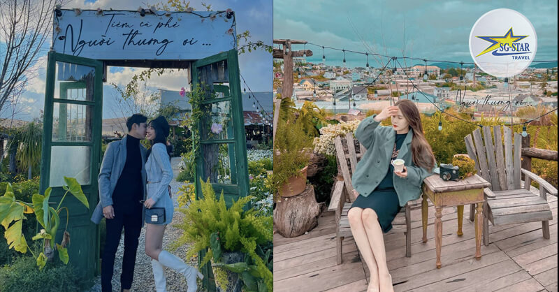 Tiệm cafe Người Thương ơi sở hữu không gian lãng mạn, yên tĩnh cùng nhiều góc check in cực kỳ nên thơ
