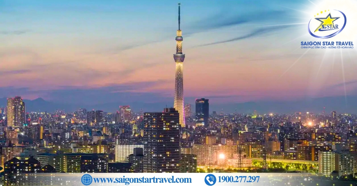 Tokyo Skytree trong hành trình tour Nhật Bản 7N6Đ