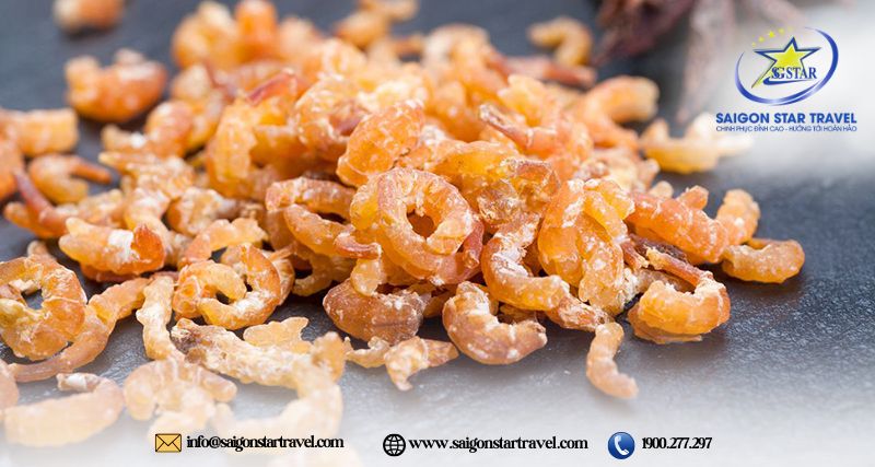 Tôm khô to, chắc thịt tại Nam Du
