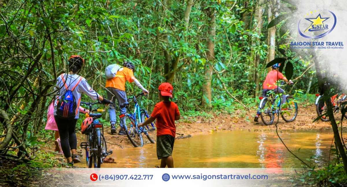 Đạp xe xuyên rừng Mã Đà tour camping hồ Trị An 2 ngày 1 đêm