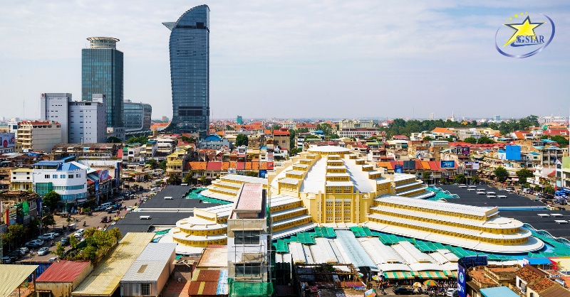 Chợ Lớn Mới Phnom Penh (Phsar Thmey) | Tour Campuchia Tết Nguyên Đán 2025