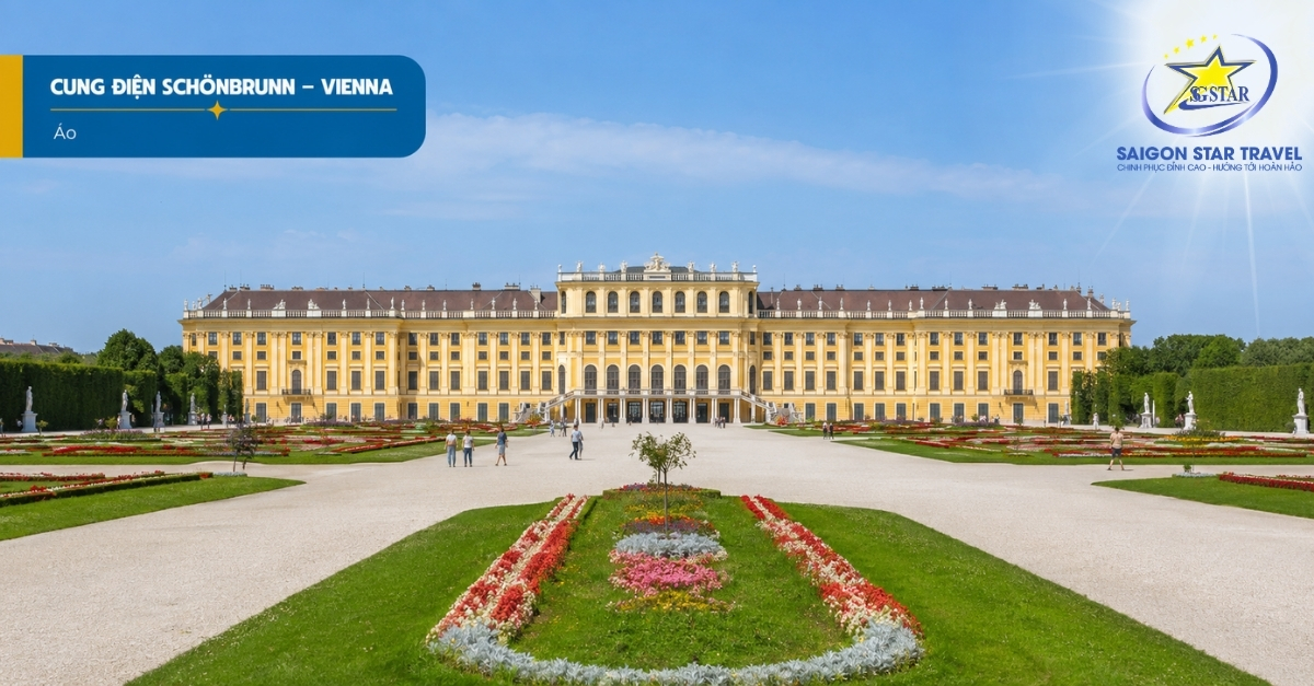 Cung điện Schönbrunn Vienna trong Tour Đông Âu