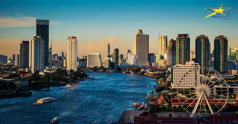 Dạo thuyền trên sông Chao Phraya Bangkok trong tour Thái Lan 6 ngày 5 đêm