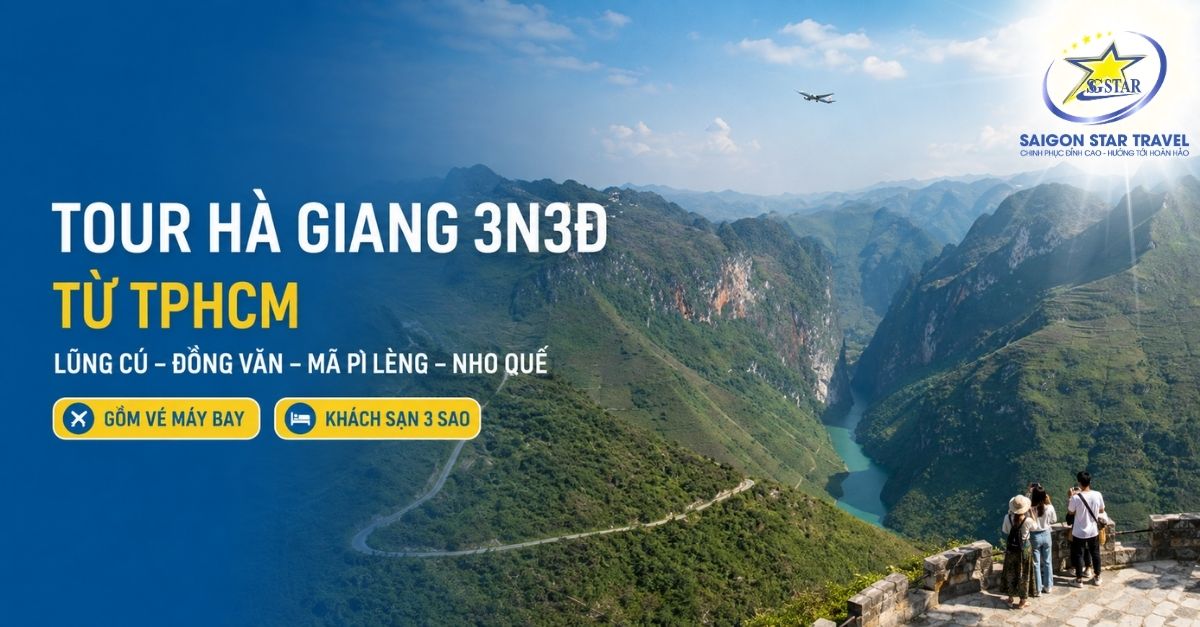 Tour Hà Giang 3N3Đ từ TpHCM gồm vé máy bay